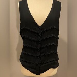 Tova Celine vintage black silk vest